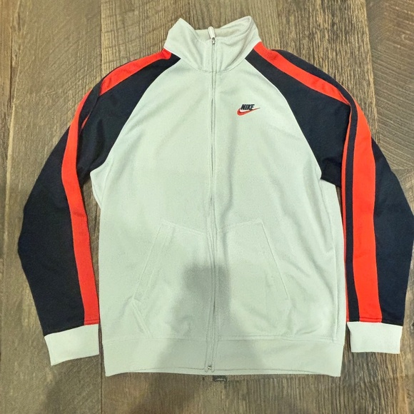 NIKE Y2K Vintage Orange and Navy Mens Track jacket size large - Picture 4 of 9
